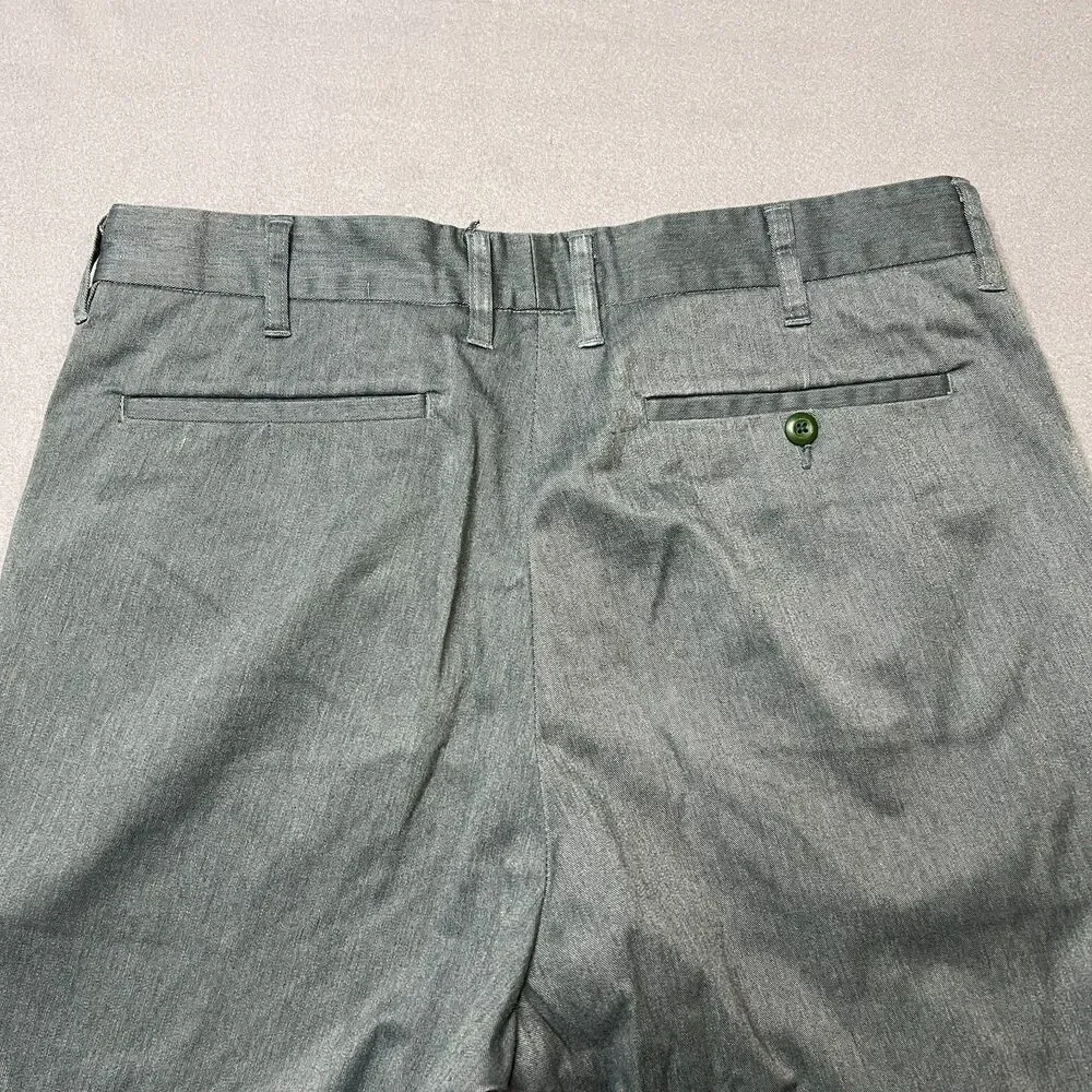 Head Porter Plus Chino Pants Men's Large Green Casual Flat Front Straight Leg